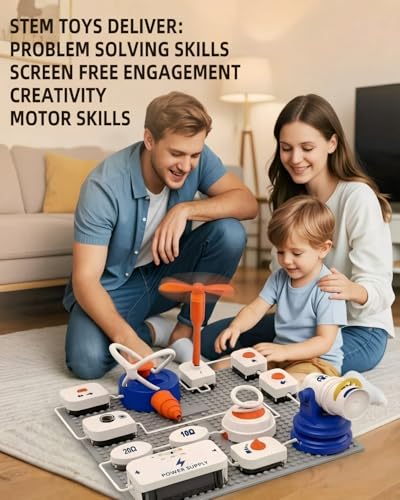 Image of Science STEM Kits for Kids, Electronics Exploration Kit, 41 Pcs DIY Circuit Parts, Over 700 Projects, STEM Educational Toy Gifts for Kids Boys Girls Ages 3 4 5 6 7 8 9 10 11 12, Color Project Manual
