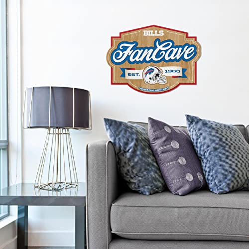 Image of YouTheFan NFL Buffalo Bills FanCave Wall Art | Ready-To-Hang, 3D Multi-Layered Construction, Floating Wall Mount Design, Great Fan Gift, Officially Licensed Artwork
