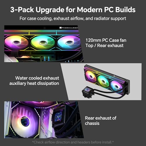 Image of Thermalright TL-M12Q-S X3 120mm PC Case Fans, 2000 RPM High Airflow, ARGB Daisy-Chain, Infinity-Mirror Lighting, 3-Pack | Daisy Chain Wiring, ARGB Fan Blades, Infinity Mirror Lighting