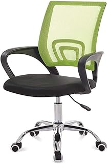 YYZZ Silla de Escritorio de Silla de Oficina de Malla, Silla giratoria para computadora con apoyabrazos abatibles, Verde