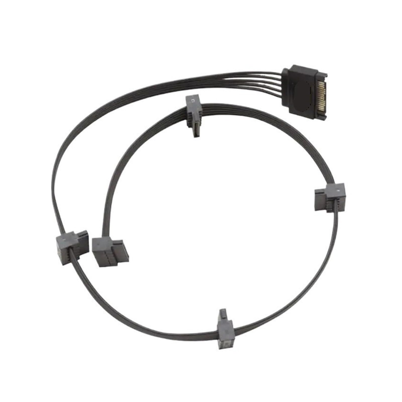 Generico Cavo di espansione alimentazione disco rigido SATA 15 pin da 1 a 3/4/5 30 cm