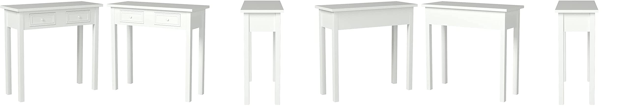 TIENDA EURASIA® Consola Mesa de Entrada - Mueble Recibidor - Estilo Clásico con 2 Cajoneras - 80 x 30 x 76 cm (E)