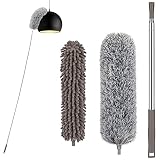 VMVN Microfiber Duster,Dusters for Cleaning with Extension Pole,Reusable Ceiling Fan Cleaner Feather