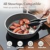 SENSARTE Nonstick Deep Frying Pan Skillet, 10/11 / 12-inch Saute Pan with Lid, Stay-cool Handle, Chef Pan Healthy Stone Cookware Cooking Pan, Induction Compatible, PFOA Free