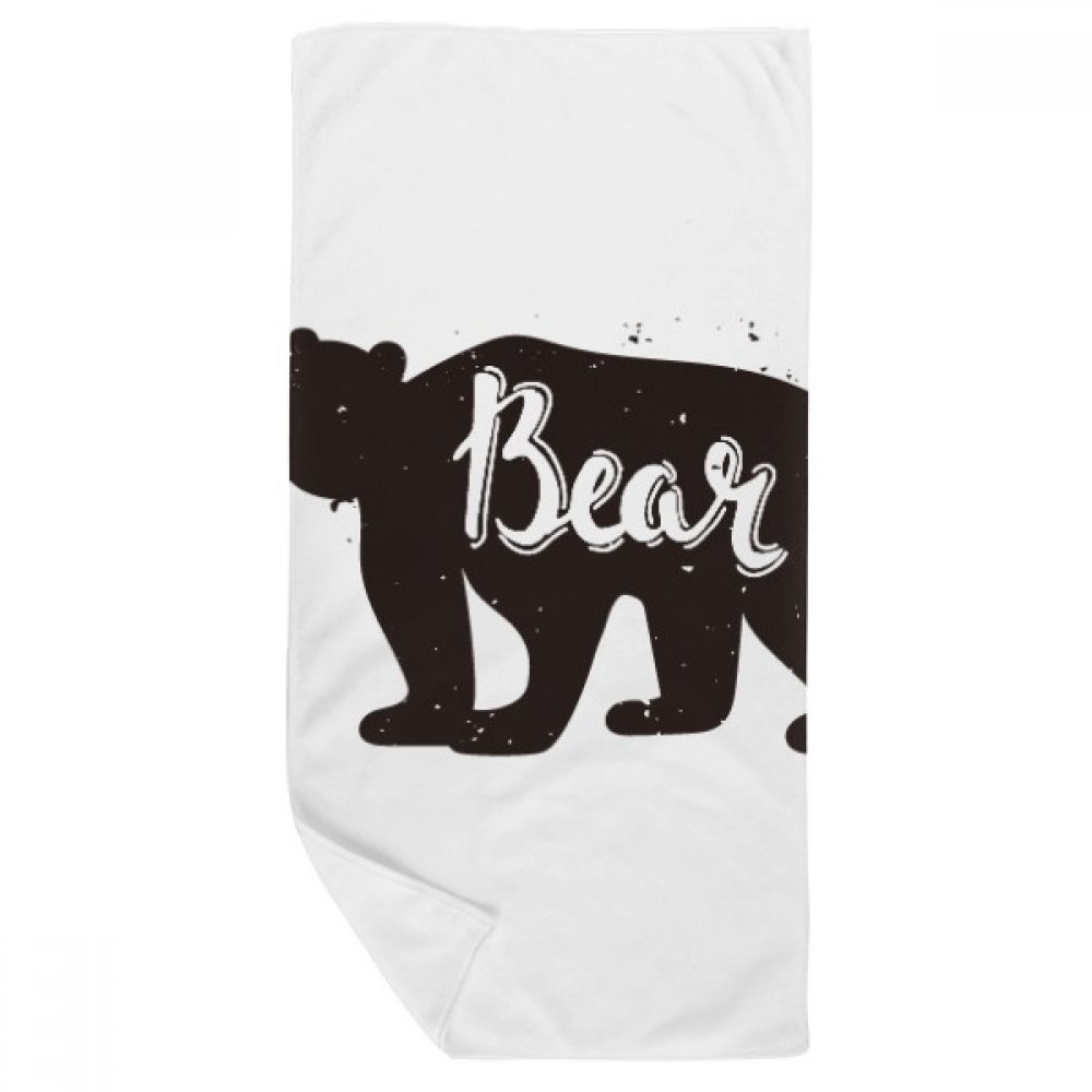 Gant de toilette ours noir et blanc absorbant et serviette douce