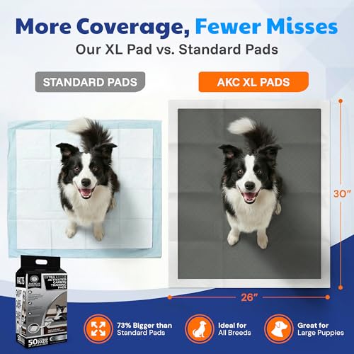 Image of American Kennel Club Carbon-Activated Puppy Training Pads - 50 Count, 28 x 30, XL