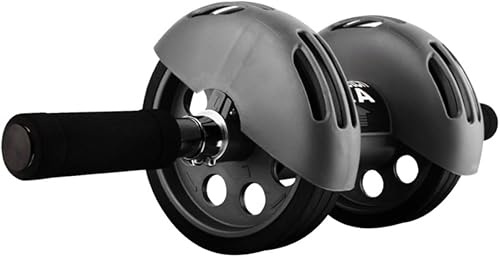 Wheels Ab Roller Wheel for Fitness with Auto Rebound Handles and Non-slip Grip Includes Blue Kneeling Pad for Core Strength Abdominal and Back