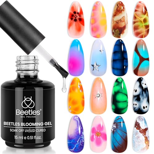 Beetles Blooming Gel 15ml Clear Uv Led Blossom Halloween Nails Gel...