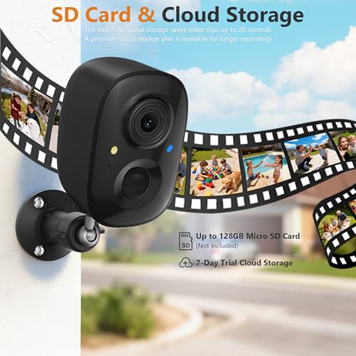 Image of 2K FHD Security Camera Wireless Outdoor Cameras for Home Security,AI Human Detection,Instant Alert,Color Night Vision,SD /Cloud Storage,Solar /Battery Powered,2.4G WIFI Only,Spotlight,Siren Alarm,4 Pack