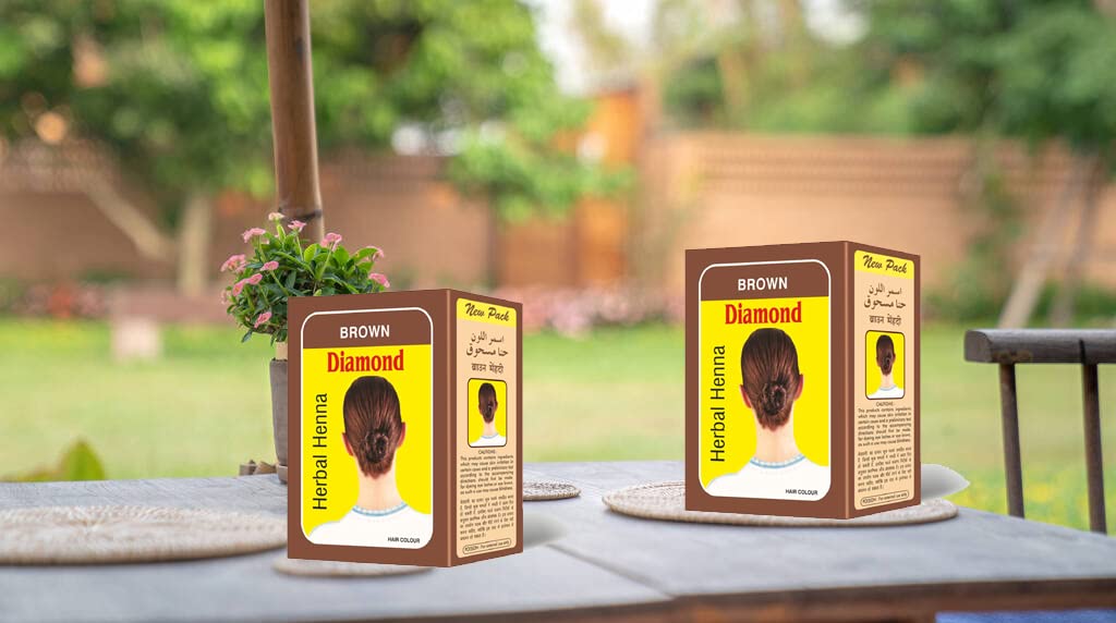 Diamond Herbal Henna Brown Hair Color Brown Mehendi,Natural Brown, 60g(Pack of 2)-picture-36