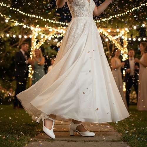 Women's T-Strap Mary Jane Shoes Closed Toe Block Chunky Heels Vintage Casual Dressy Pumps for Work Wedding Party4