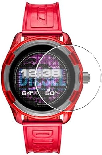 Paquete de 3 protectores de pantalla de vidrio templado, compatibles con Disel On Fadelite de 1.693 in, protectores híbridos de reloj inteligente