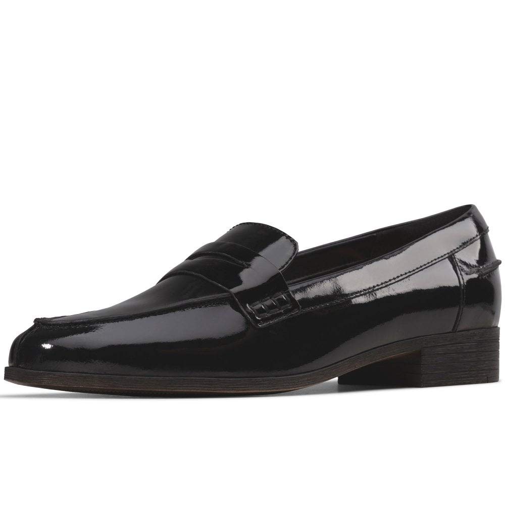 Clarks Women's Hamble Loafer, Black Pat, 7 UK