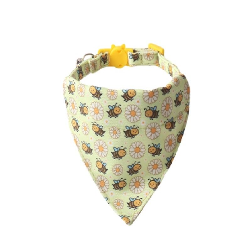 Bandana Cat Collars and Bell | Safe Quick Release Breakaway Buckle | ZACAL Cat Collars (Animal - Yellow Bumble Bee)