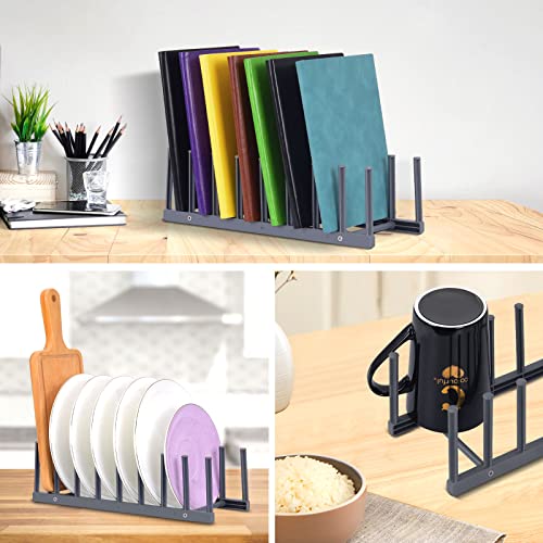 Innerneed Dish Drying Rack Plate Vertical Storage Pot Lids Holder Kitchen Organizer, 8 Slots For Plates, Cutting Boards, Bakeware, Bowls, Cups, Pp Plastic (Pack Of 4) #TOP5
