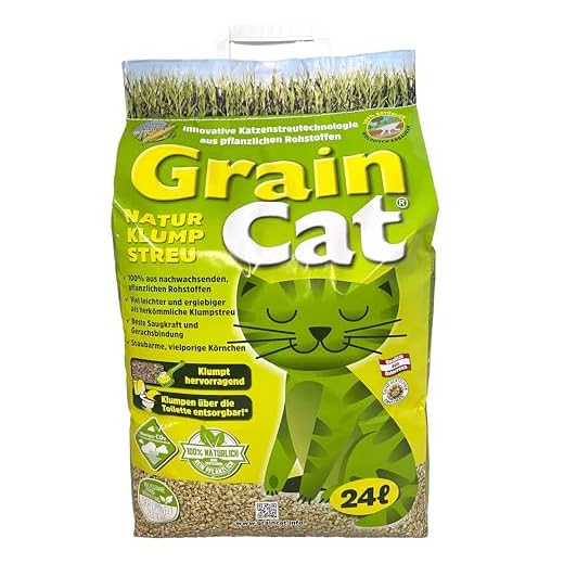 Grain Cat Green Cat Öko-Katzenstreu klumpend 3 x 24 Liter Katzenstreu 72 Liter