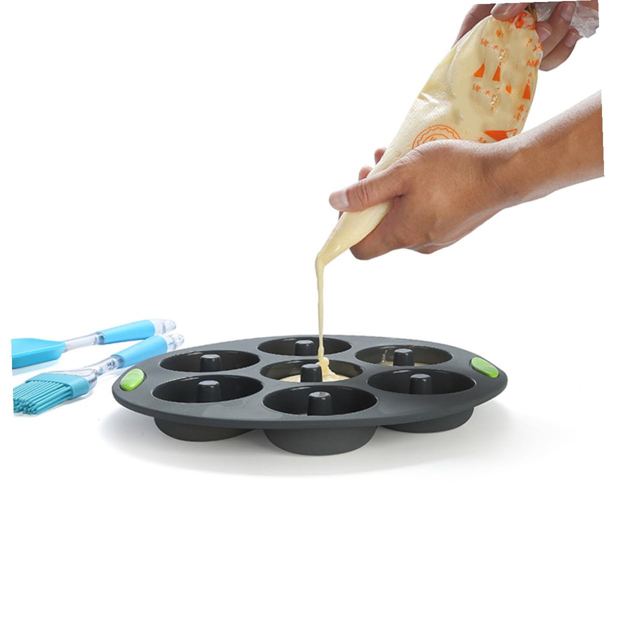 Kit de Moldes de Silicona 5 Piezas para Pasteles, Horneado | Resistente Calor de al Fácil Limpiar Cocina Silicona Flexible Reutilizable Repostería