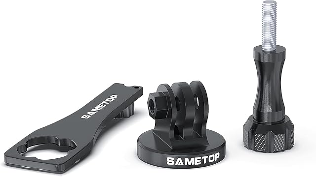 Sametop Tripod Mount Adapter Aluminum Screw Adapter Compatible with Gopro Hero 11, 10, 9, 8, 7, 6, 5, 4, Session, 3+, 3, 2, 1, Hero (2018), Fusion, Max, DJI Osmo Action Cameras