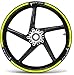 KIT STRISCE ADESIVE compatibili per CERCHI 17 MOTO MT03 YAMAHA MT-03 GIALLO FLUO