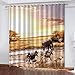ODSGEK 3D Cortinas Opacas Animal Elefante Cebra Dormitorio Infantil Cortinas Opacas Termicas Aislantes Cortinas 140x160cm Reduccion Ruido Proteccion Intimidad Cortina Lavable En La Lavadora