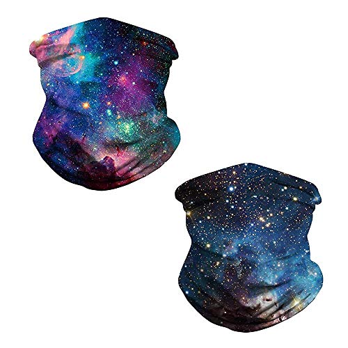 Unisex Seamless Bandana Neck Gaiter Tube Mask Headwear, Motorcycle Face Mask for Women Men Face Scarf Fishing Mask (Blue -1, one size)