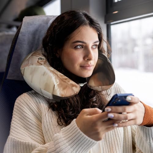 Almohada viscoelástica negra tamaño único para viaje miniatura 6