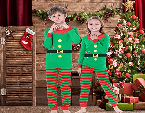 Benaive Boys Christmas Pajamas Kids Xmas Holiday Pjs 100% Cotton, 2-Piece Boys Sleepwear Long Sleeves Set Size 6 - image 2