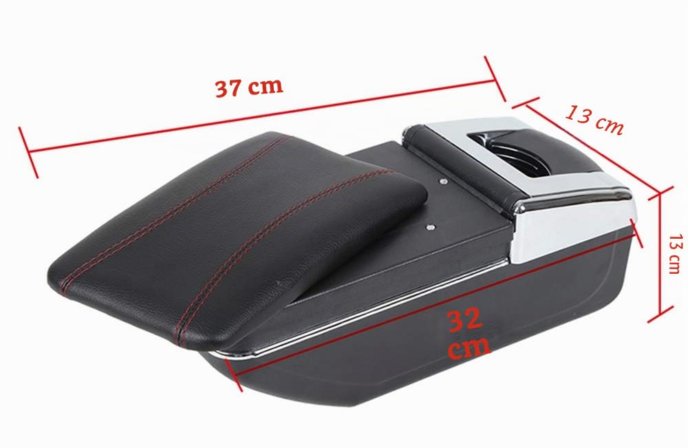 del box auto Center console bracciolo Compatibile con Volkswagen VW Polo Mk4 (9N/9N3) 2002 2003 2004 2005 2006 2007 2008 2009 Contenitore braccioli