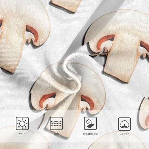 White Mushroom Slices Girl Panties Cute Toddler Underwear Floral Cotton Durable Kids Briefs Undies 2t3