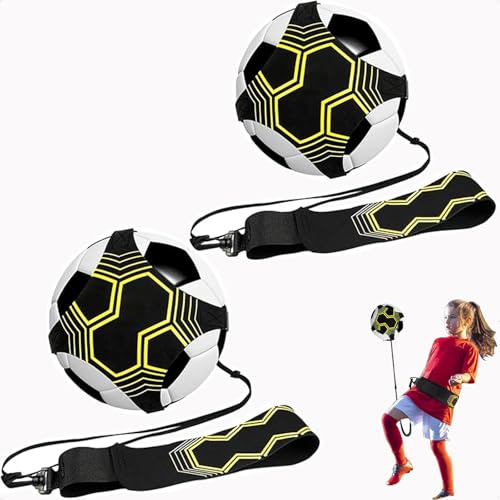 Accesorios De Futbol, Sports QMCZLA Cinturón de Entrenamiento de Balón de Fútbol Soccer Trainer, 2pcs Entrenador de Fútbol, Fútbol Trainer para Niños y Adolescentes para Mejorar la...