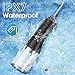 Water Flosser, Rechargeable 300ML IPX7 Waterproof Cordless Portable Oral Irrigator with 4 Modes & 6 Replaceable Jet Tips-Professional Flossing Cleaner for Daily Home Use,Travel,Gums,Braces Care-Black