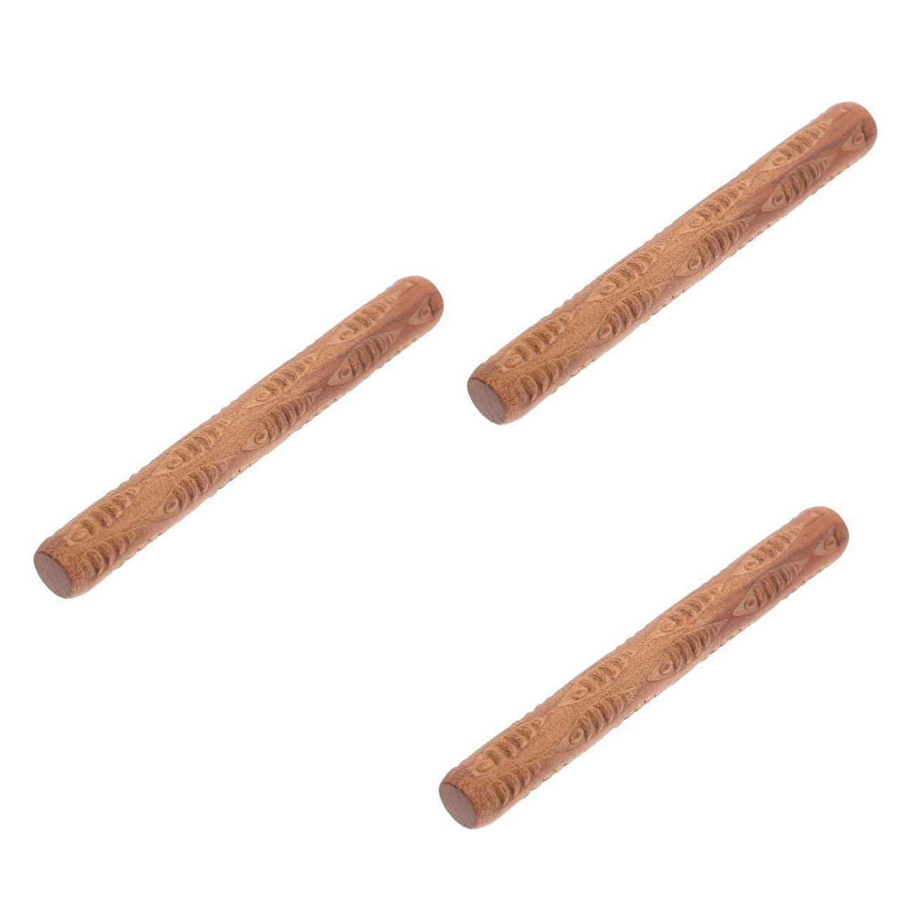 SHINEOFI 3pezzi per Argilla Legno con Texture Unica Strumento Multi-Funzionale per Creazioni Artigianali e Decorazioni su Pasta e Ceramica per Ragazzo Ragazza e Hobby Creativi