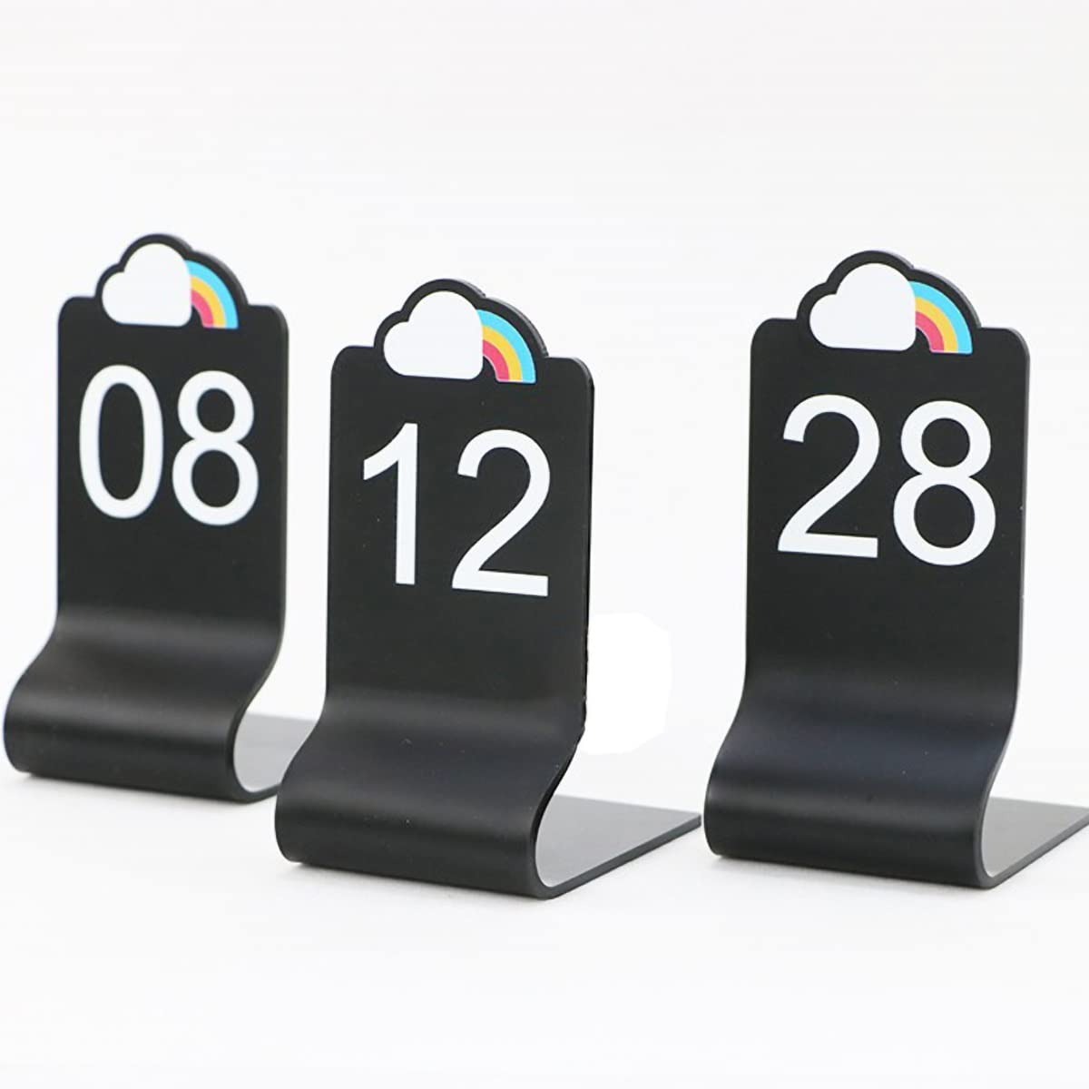 GTHTUHFD Table Numbers 1-25/50/100,Acrylic Place Cards 4.7 Inch Tall Restaurant Cbar Seating,Table Numbers Wmarriage Anniversary Events Party Supplies/1 To 50,1 to 25
