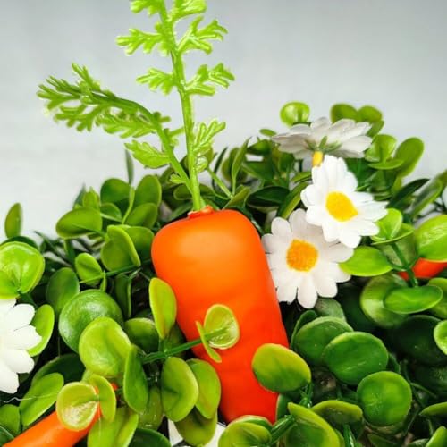 Couronne de Pâques guirlande de carottes de printemps pour déco maison - 8