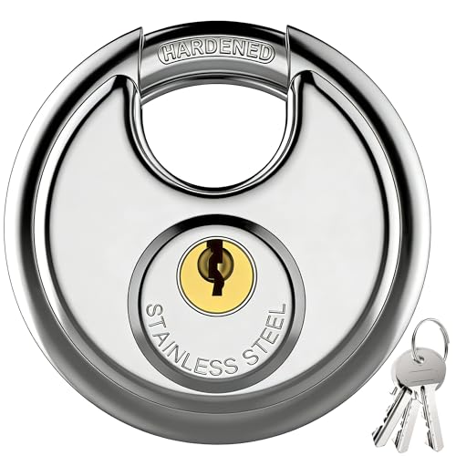 Puroma Keyed Padlock, Stainless Steel Locker Lock Heavy...