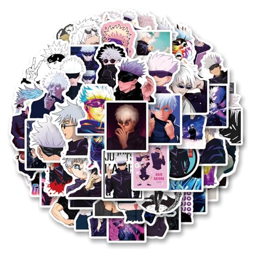123pcs Gojo Satoru Stickers Pack Vinyl Waterproof Decals for Water Bottle Laptop Phone Skateboard Scrapbooking Bumper for Fans for Party Supply