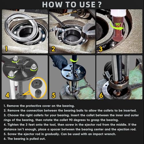 SEEKSELF 21 Stück Lagerabzieher-Set, mit Roten Stahlspannzangen, Innenlochabzieher, 3-Backen-Hakenabzieher, multifunktionales Lagerentfernungswerkzeug, Lagerdemontage-Zahnradabzieher, Blau