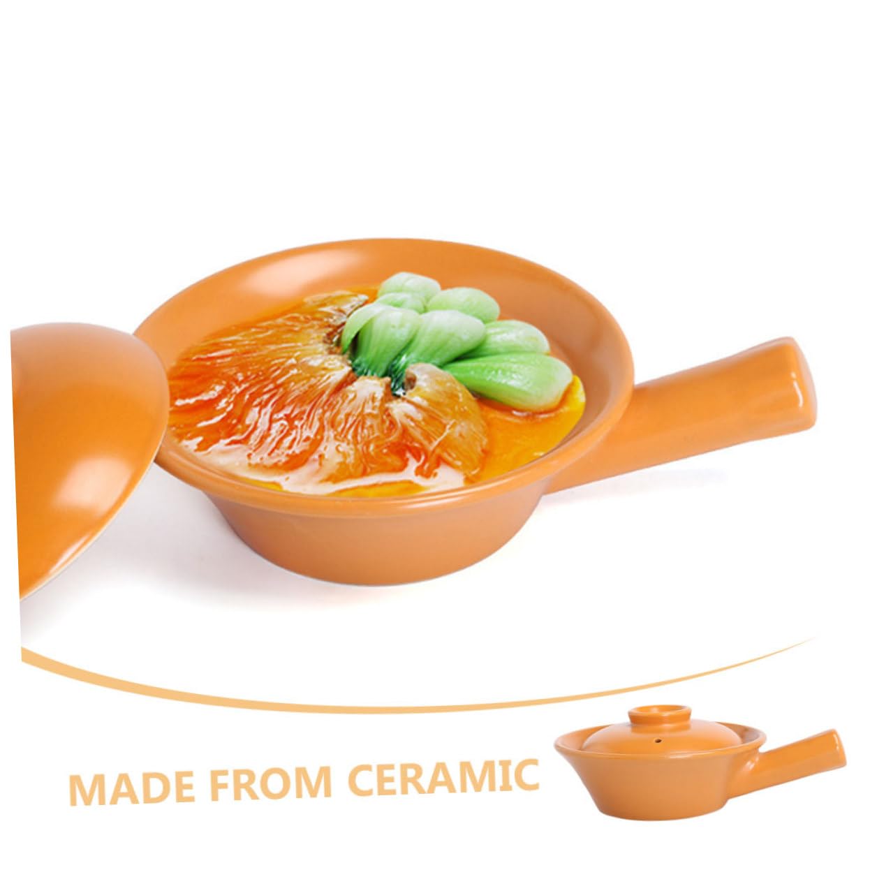 VICASKY Keramik Milchtopf mit Griff Hitzebeständig Klein Multifunktional für Reis Suppe Babybrei Porzellanähnlich für Herd Sicherer Griff für Babynahrung und Vielseitiges Kochen
