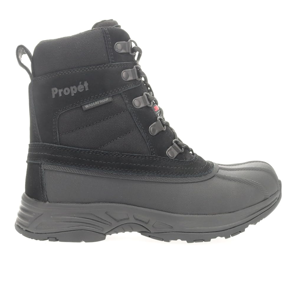 Propet Womens Cortland Snow Casual Boots Low Heel 1-2 - Black