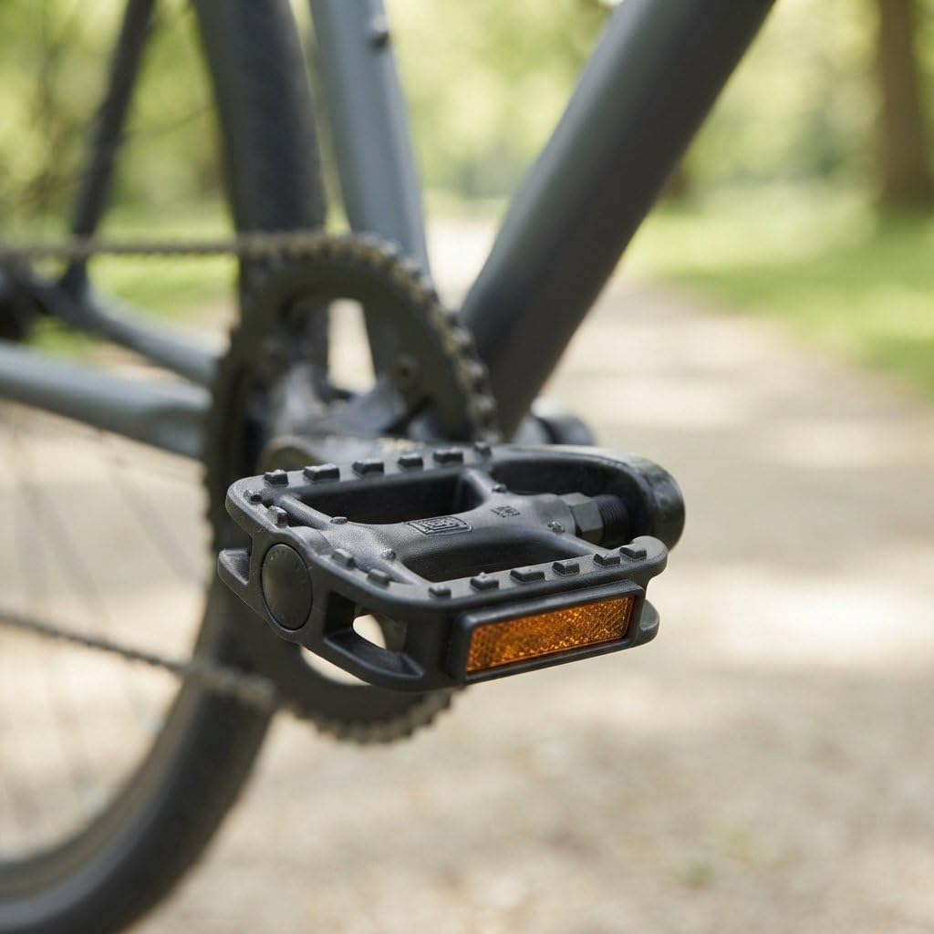 On Bike Robuste Citybike-Pedale Aus Nylon Mit Seitenreflektoren Für Erhöhte Sicherheit Und Sichtbarkeit, Kompatibel Mit Standard-Lenkern Sport & Freizeit