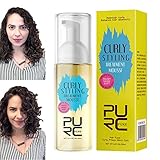 JINGLING 2 Pcs Haarschaum für Locken - Haarschaum für Locken mit bis zu 24 Stunden Styling-Effekt | Curl Enhancing Mousse Zum Haarstyling, spendet Feuchtigkeit, aktiviert Locken und fügt Textur hinzu