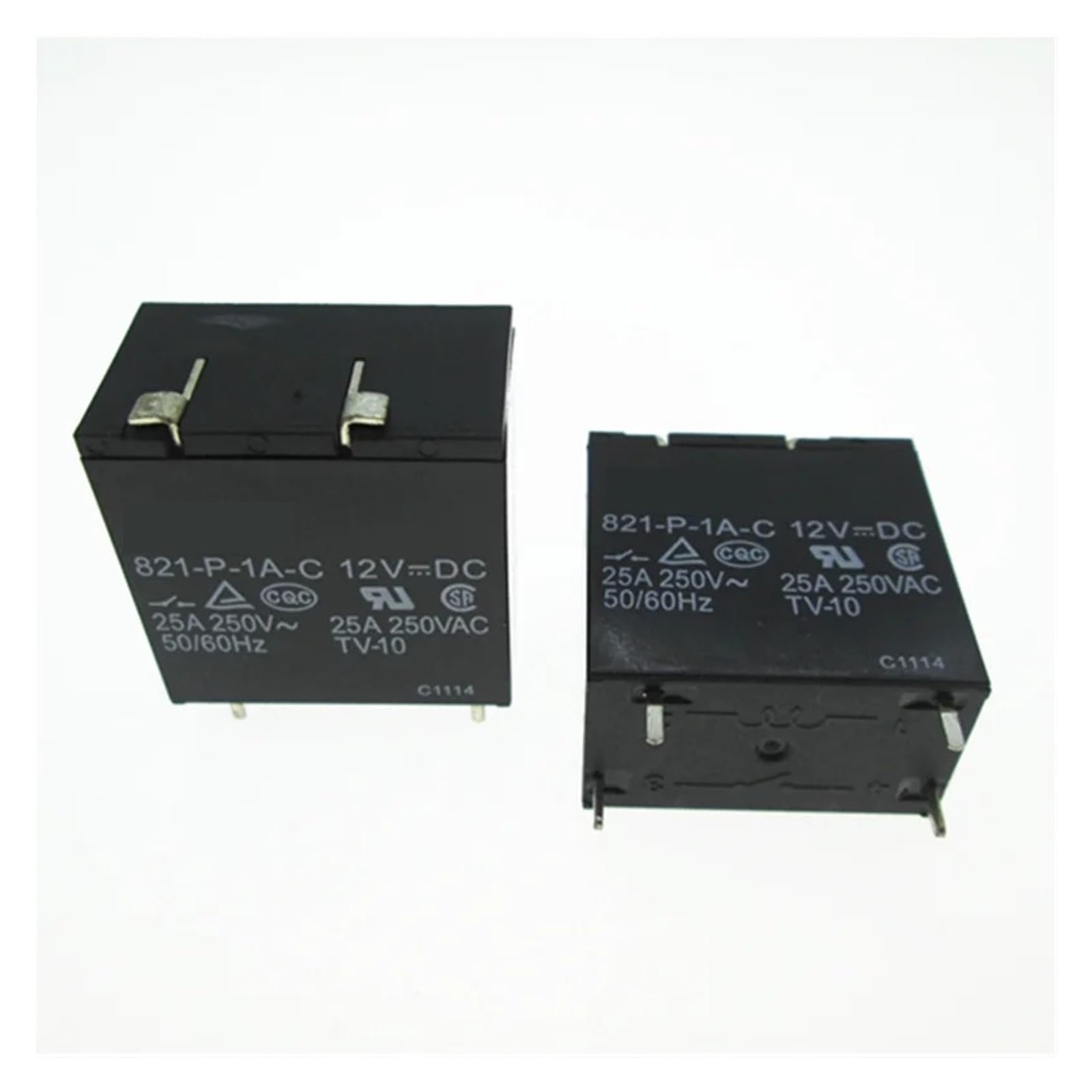Relais 821-P-1A-C 12V CC composant DIP4 pour circuit imprime lot de 10 pieces