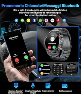 LIGE Orologio Smartwatch Uomo, 1.39" Smart Watch con Frequenza Cardiaca, Pressione Sanguigna, SpO2, Durata del sonno, 300+ Quadranti, 100+ Sports Fitness Tracker per Android iOS, IP67, Nero