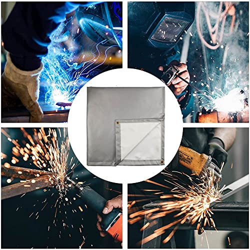 Couverture de soudage résistant à 800°C en tissu de verre isolant et ignifuge - 7