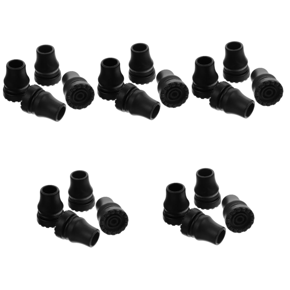 Tapis d'extrémité de béquille Healvian et manches de pieds en PVC noir