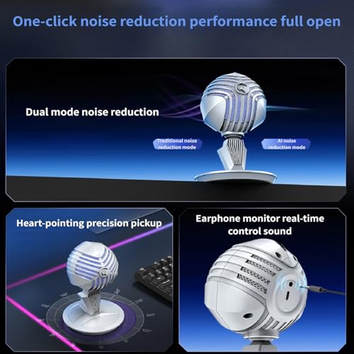 Microphone USB de type C avec suppression du bruit intelligente - 4
