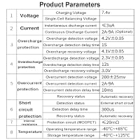 Youmile 10 Stück 2S 7,4V 18650 Schutzplatine 9A BMS Li-Ionen-Akkuschutzplatine mit Schutz vor Überladung, Tiefentladung, Überstrom und Kurzschluss, inklusive Nickelstreifen-Lademodul – Ansicht 4