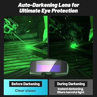 SeeSii Portable Electric ARC Weldeing Machine 220V with Auto Darking Goggles: Handheld Welder IGBT Inverter Welding Gun, 5 Variable Adjustment for Rods and Home DIY, Professional Use(Grey)