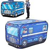 SPYMINNPOO Tienda de Campaña para Niños Policeman Bus, Casa de Juegos Plegable con Tela de Poliéster de Doble Costura, Ecológica y Segura para Niños (Tipo B)