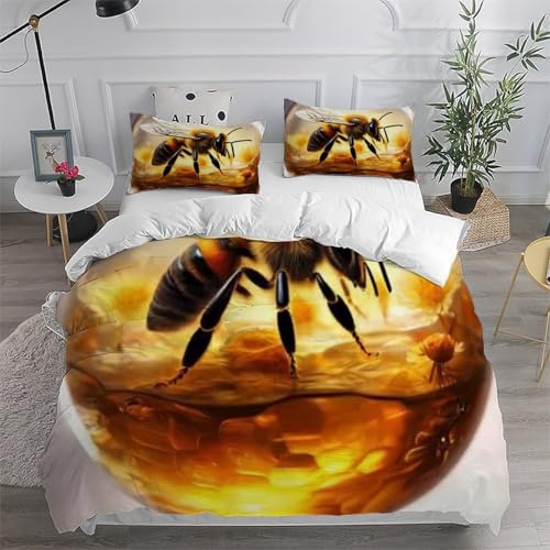 Parure de lit microfibre 220x240cm avec animaux imprimés 3D pour enfants